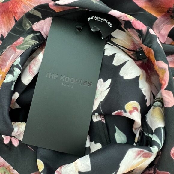 The Kooples pastel daisy print satin blouse size 2 / 02 - Picture 6 of 7